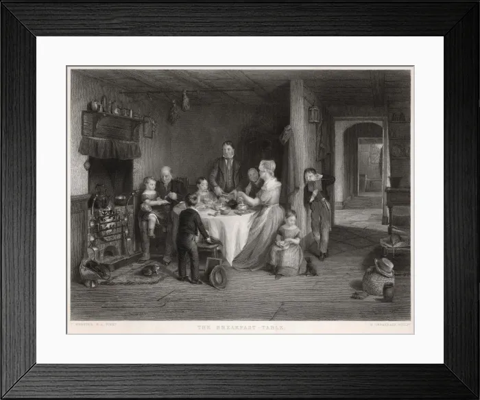Framed Print : Breakfast / Village Home Framed Print : Breakfast / Village Home