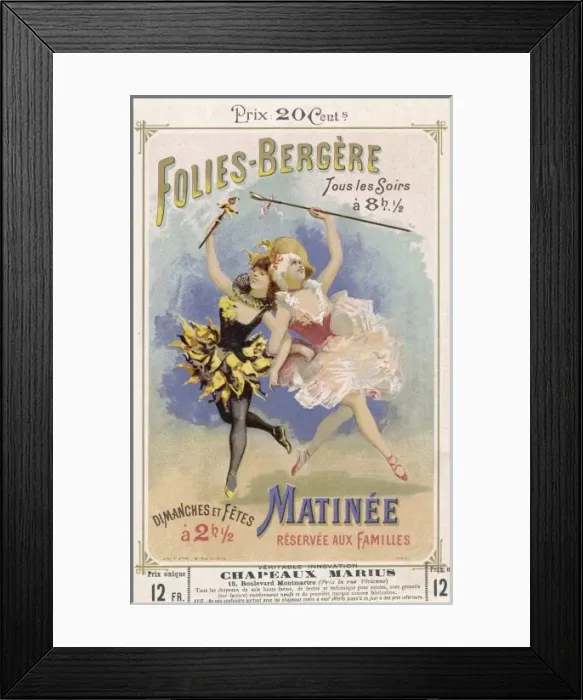 Framed Print : Folies Bergere Programme Framed Print : Folies Bergere Programme