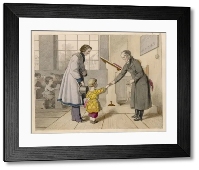 Framed Print : School / Ist Day, 1852 Framed Print : School / Ist Day, 1852