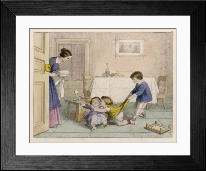 Framed Print : Children Quarreling 1852 Framed Print : Children Quarreling 1852