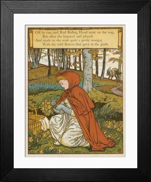 Framed Print : Red Riding Hood / Crane Framed Print : Red Riding Hood / Crane
