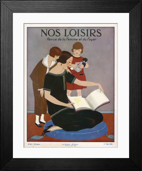 Framed Print : Mother, Children, Book Framed Print : Mother, Children, Book