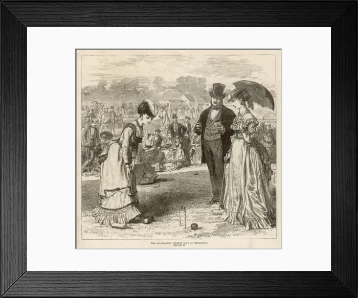 Framed Print : Croquet / Wimbledon / 1870 Framed Print : Croquet / Wimbledon / 1870