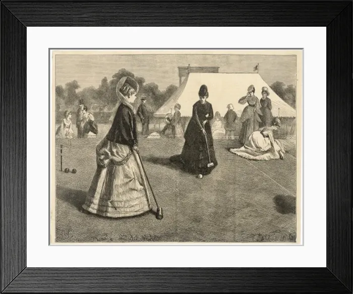 Framed Print : Croquet / Wimbledon / 1870 Framed Print : Croquet / Wimbledon / 1870