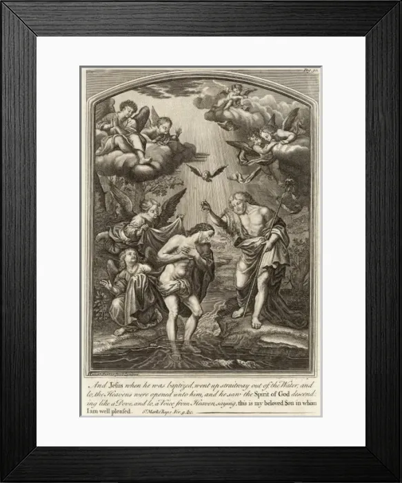 Framed Print : Baptism of Jesus / John Framed Print : Baptism of Jesus / John