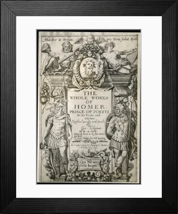 Framed Print : Works of Homer, First Edition translated by Chapman Framed Print : Works of Homer, First Edition translated by Chapman