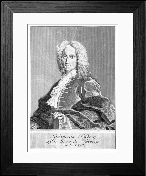 Framed Print : Baron Ludwig Holberg Framed Print : Baron Ludwig Holberg