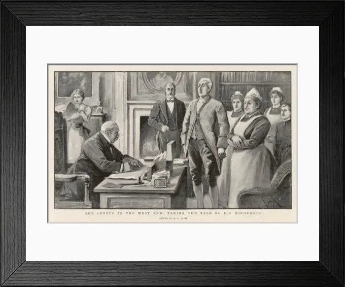 Framed Print : Census in West End Home Framed Print : Census in West End Home