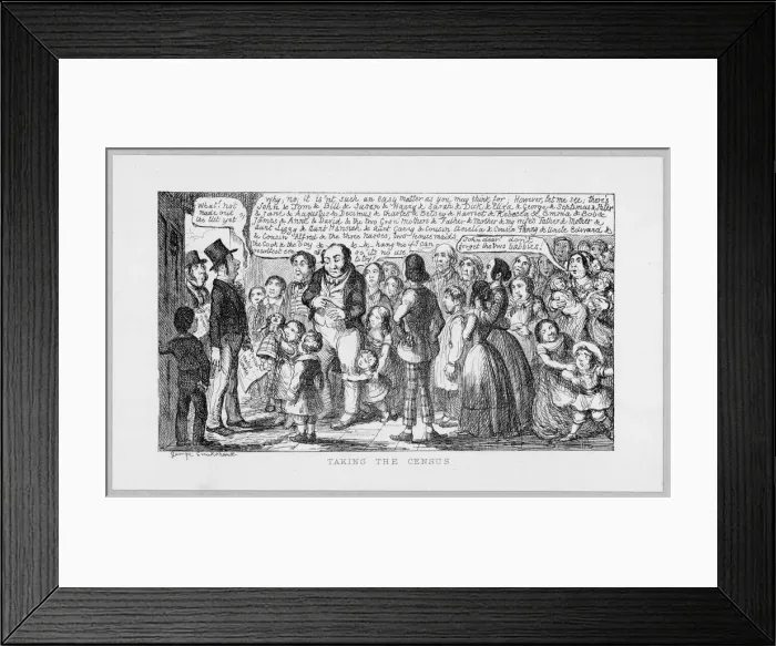 Framed Print : Big Family / Cruikshank Framed Print : Big Family / Cruikshank