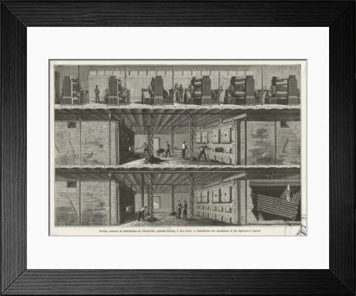 Framed Print : Electricity Supply / 1884 Framed Print : Electricity Supply / 1884