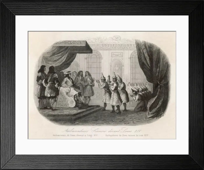 Framed Print : Louis Xiv / Siamese Visit Framed Print : Louis Xiv / Siamese Visit