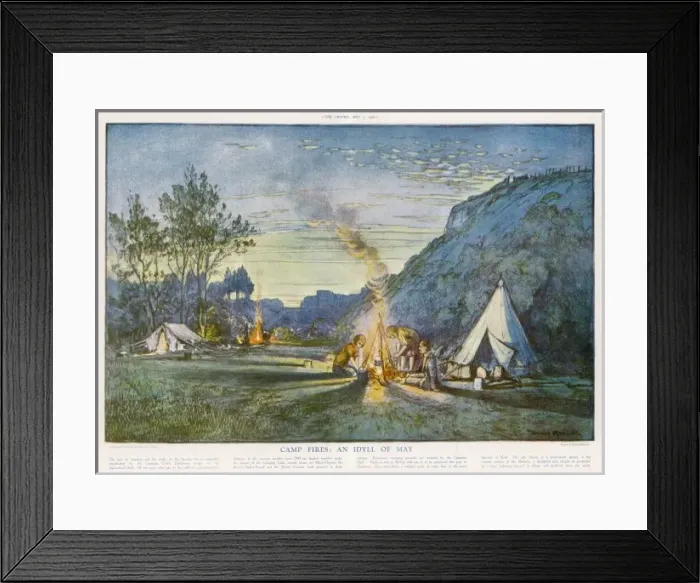 Framed Print : The Camping Club Framed Print : The Camping Club