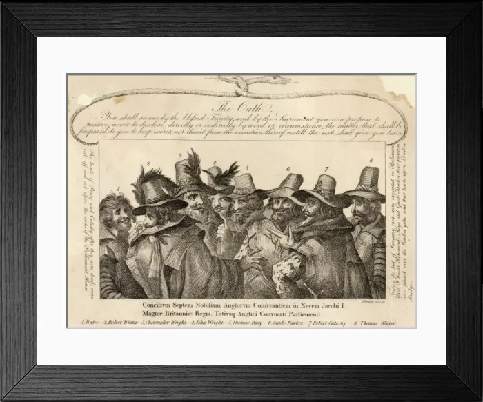 Framed Print : Conspirators Gunpowder Framed Print : Conspirators Gunpowder