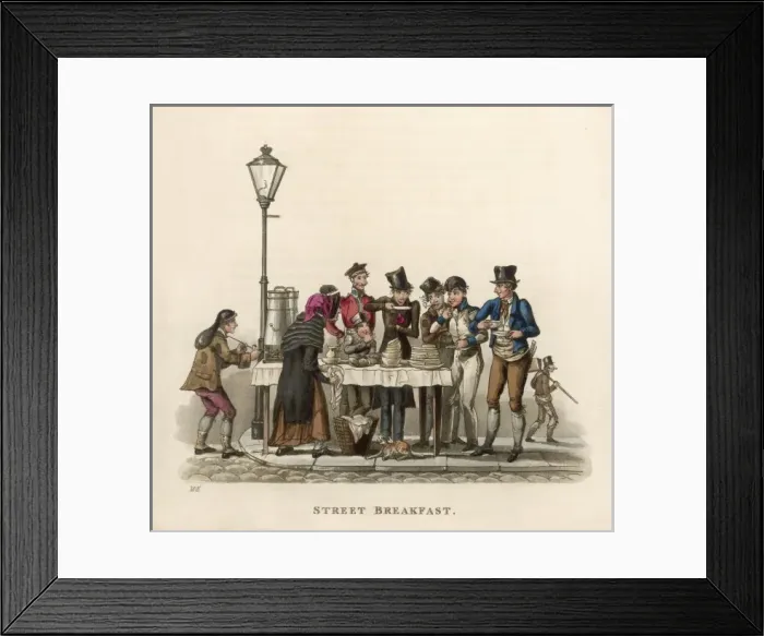 Framed Print : Street Trades / Breakfast Framed Print : Street Trades / Breakfast