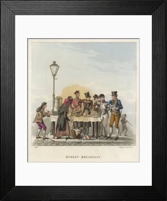 Framed Print : Trade Breakfast 1825 Framed Print : Trade Breakfast 1825