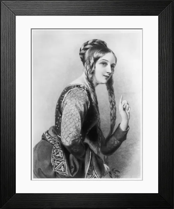 Framed Print : C12th Hair Style Framed Print : C12th Hair Style