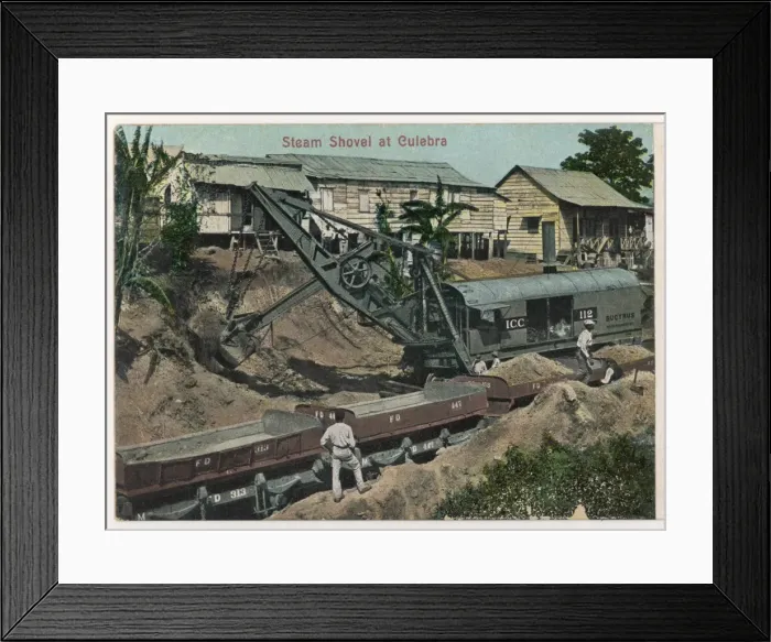 Framed Print : Culebra Cut Works Framed Print : Culebra Cut Works