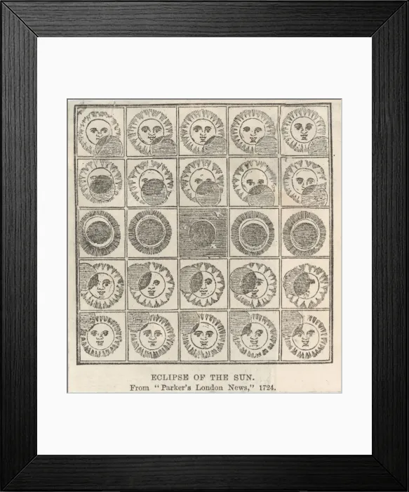 Framed Print : Solar Eclipse 1724 Framed Print : Solar Eclipse 1724