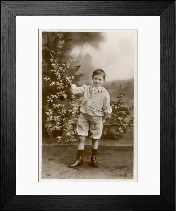 Framed Print : Boy Plays Diabolo / 1905 Framed Print : Boy Plays Diabolo / 1905
