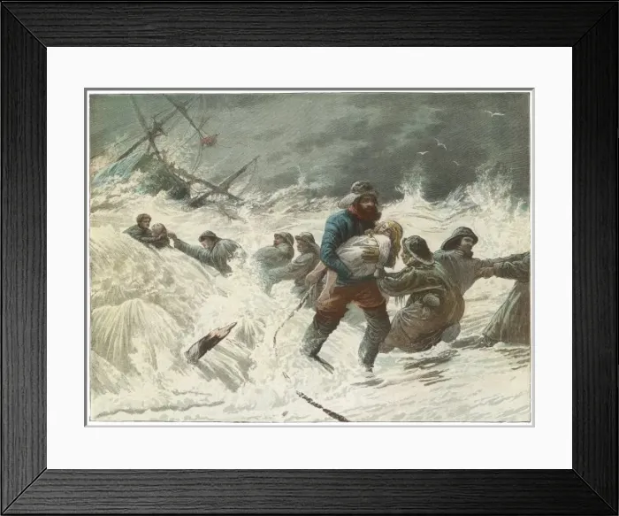 Framed Print : Girl Rescued from Ship Framed Print : Girl Rescued from Ship