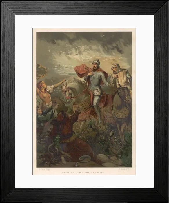 Framed Print : Macbeth and Witches Framed Print : Macbeth and Witches