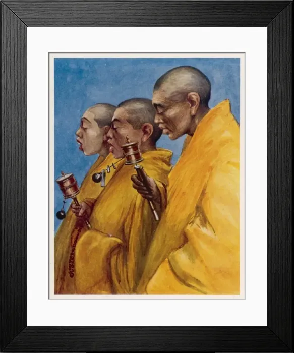 Framed Print : Prayer Wheels in Use Framed Print : Prayer Wheels in Use