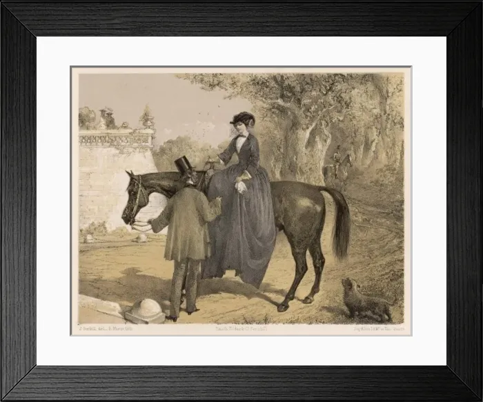 Framed Print : Lady Dismounts