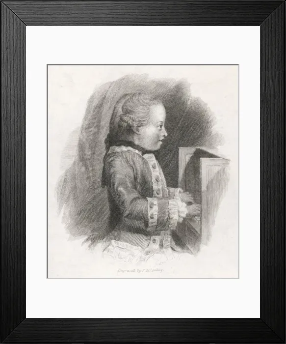 Framed Print : MOZART / AGED 7 / 1756-1791 Framed Print : MOZART / AGED 7 / 1756-1791