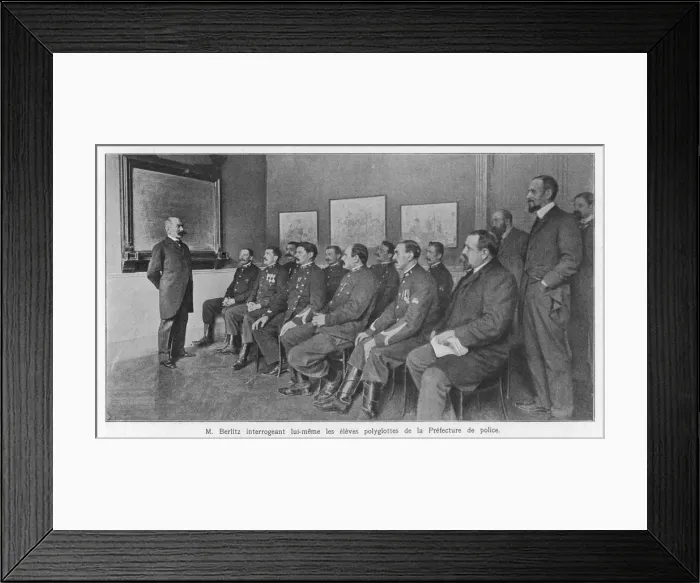 Framed Print : Berlitz and Policemen / 1 Framed Print : Berlitz and Policemen / 1