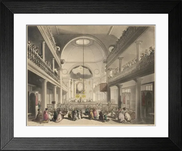 Framed Print : Catholic Service 1808 Framed Print : Catholic Service 1808