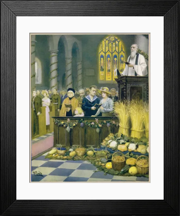 Framed Print : Harvest Festival Service Framed Print : Harvest Festival Service