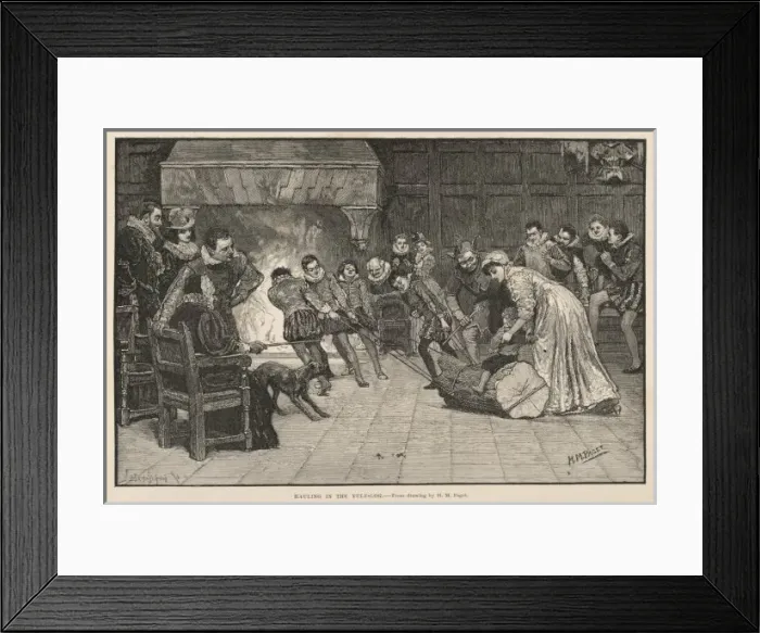 Framed Print : 16th Century Yule Log Framed Print : 16th Century Yule Log
