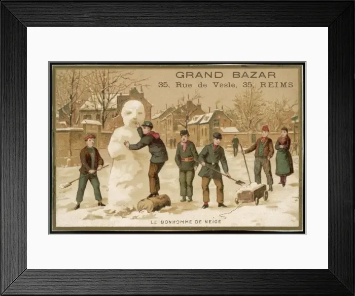 Framed Print : Boys Build Snowman Framed Print : Boys Build Snowman