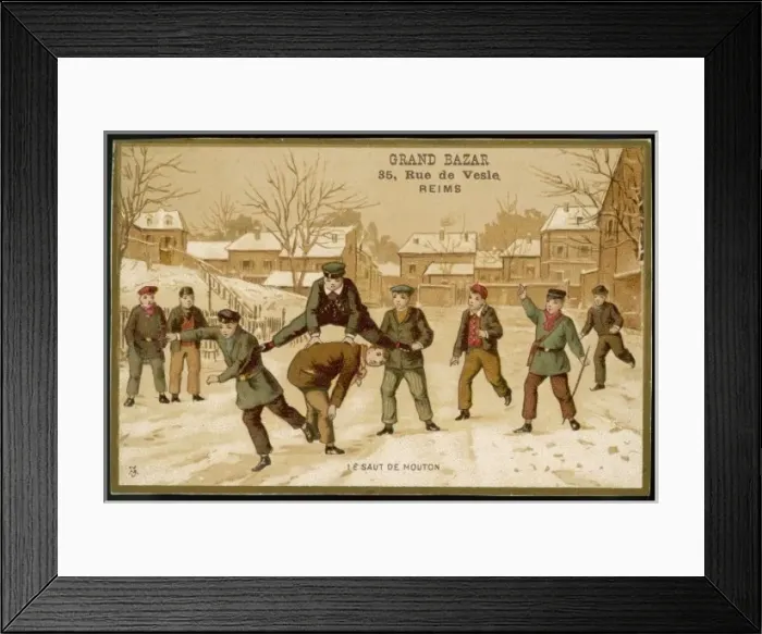 Framed Print : Leapfrog in Snow Framed Print : Leapfrog in Snow