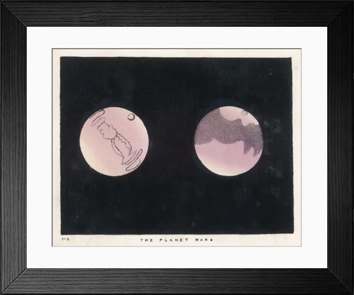Framed Print : Blunt / Two View of Mars / 9 Framed Print : Blunt / Two View of Mars / 9