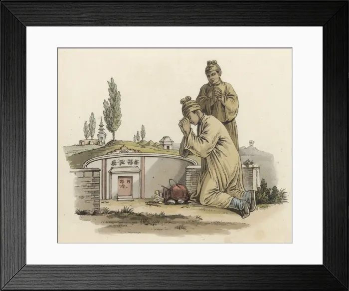 Framed Print : Visiting a Grave Framed Print : Visiting a Grave
