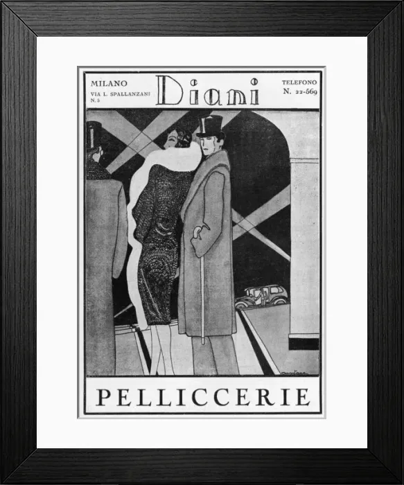 Framed Print : Italian Fur Advert Framed Print : Italian Fur Advert