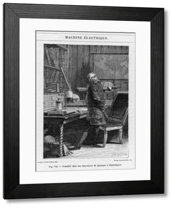 Framed Print : B. Franklin / Lab / Figuier Framed Print : B. Franklin / Lab / Figuier