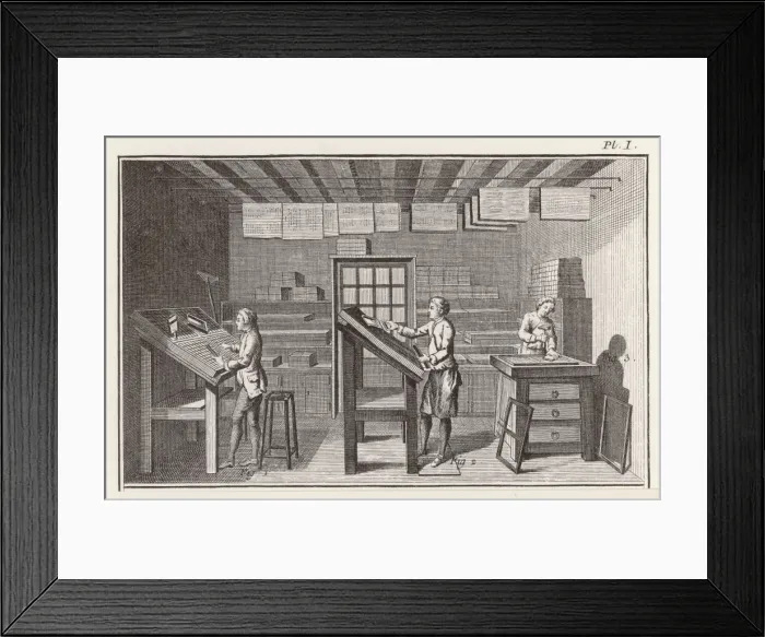 Framed Print : Compositors / Diderot Framed Print : Compositors / Diderot