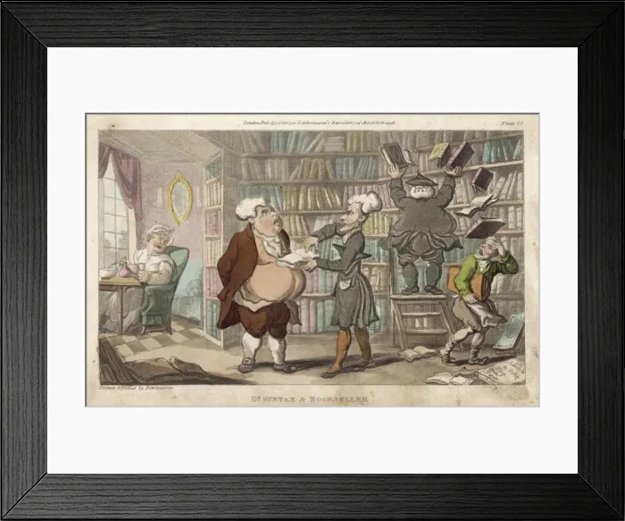 Framed Print : Bookseller / Dr Syntax Framed Print : Bookseller / Dr Syntax