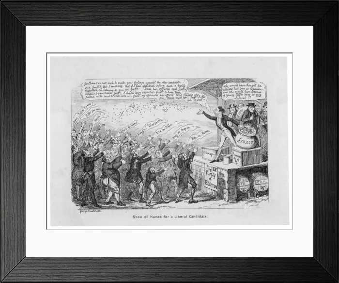 Framed Print : Satire on Elections Framed Print : Satire on Elections