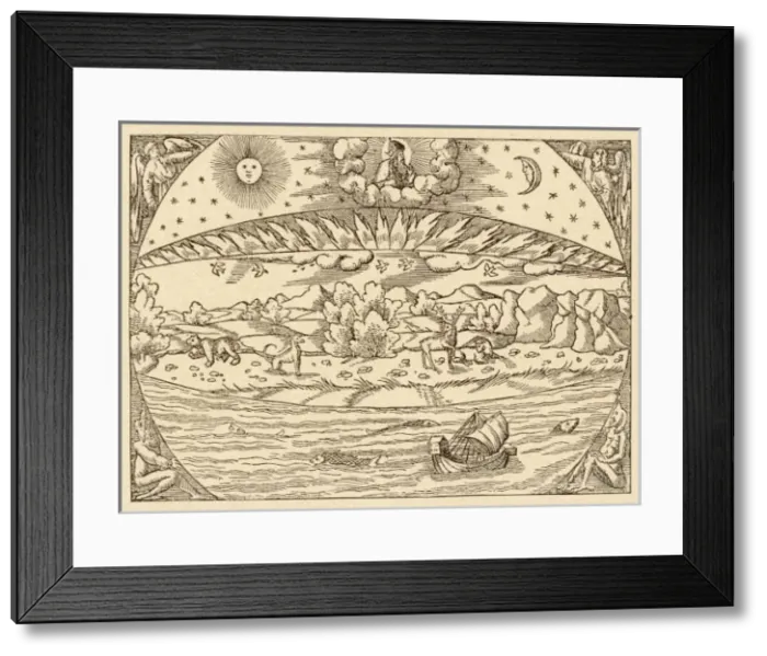 Framed Print : Newly Created Earth 1550 Framed Print : Newly Created Earth 1550