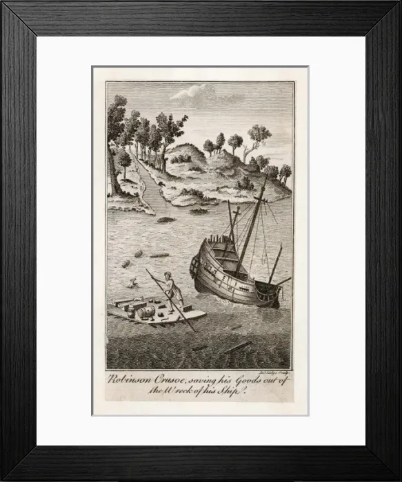 Framed Print : Crusoe at the Wreck Framed Print : Crusoe at the Wreck