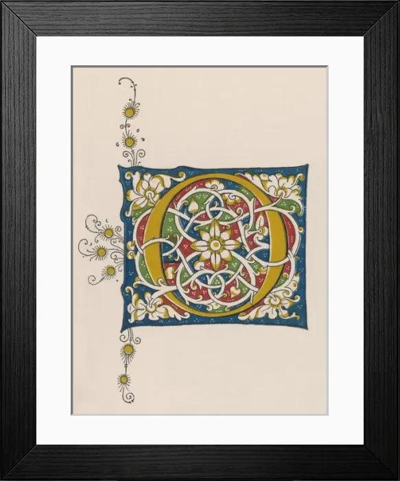 Framed Print : Alphabet Letters / Shaw / O Framed Print : Alphabet Letters / Shaw / O