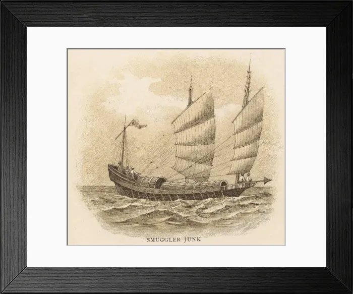 Framed Print : China Smuggler Junk Framed Print : China Smuggler Junk