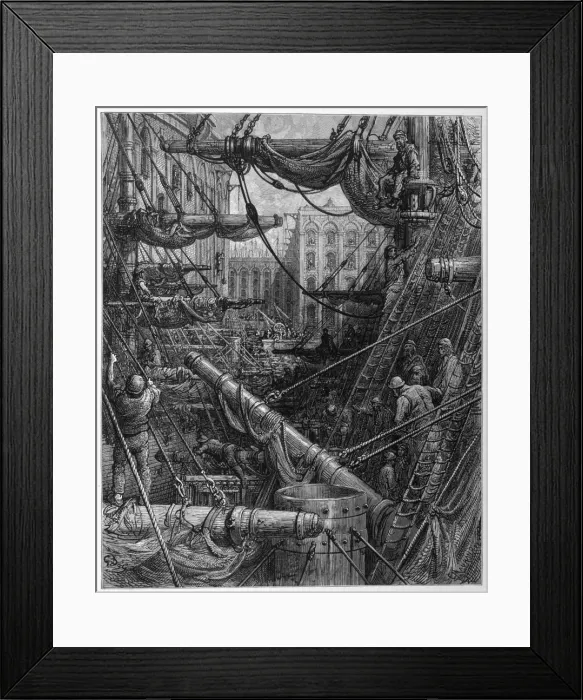 Framed Print : Dock / London (Dore) Framed Print : Dock / London (Dore)