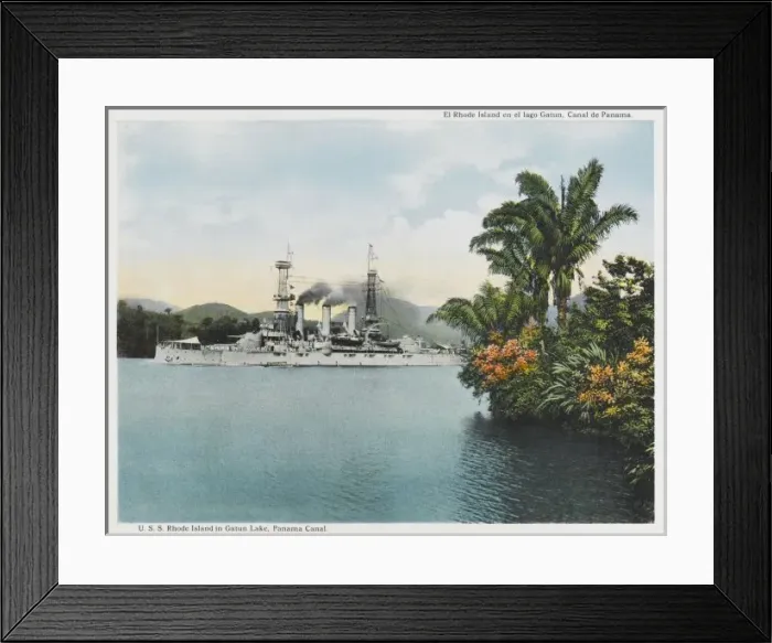 Framed Print : Canal / Panama / Uss Rh Isld Framed Print : Canal / Panama / Uss Rh Isld