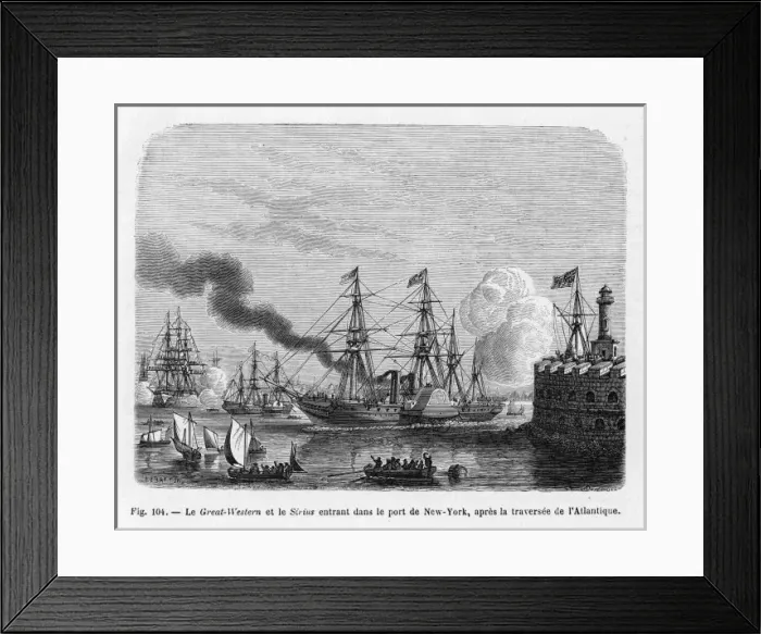 Framed Print : Ship / Gt Western, 1838 Framed Print : Ship / Gt Western, 1838