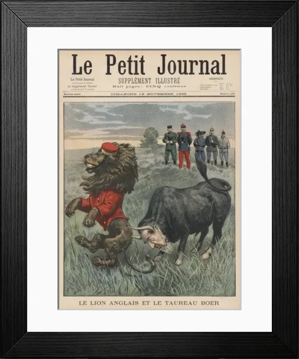Framed Print : Boer Bull & Brit Lion Framed Print : Boer Bull & Brit Lion