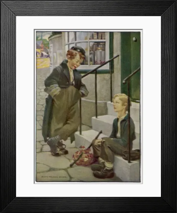 Framed Print : Oliver Meets the Dodger Framed Print : Oliver Meets the Dodger